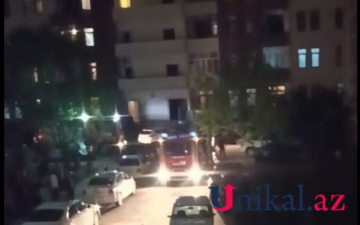 Sumqayıtda şəhərcikdə yanğın başlayıb